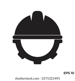 flat icon vector helmet equipment and construction gear