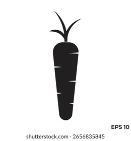 ícone plano vetor ilustração de cenoura
