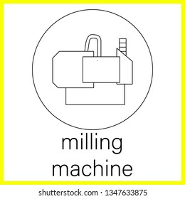 Flat Icon. vector illustration. milling machine