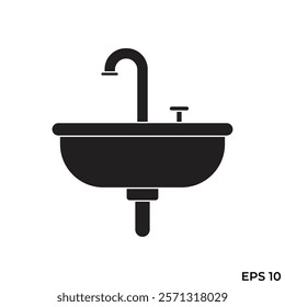 flat icon vector illustration of sink