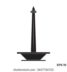 flat icon vector of national monument building monas