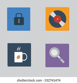 flat icon vector set button