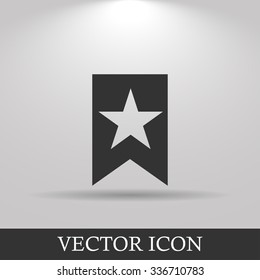Flat  Icon Vector Web Bookmark Ribbon Icon