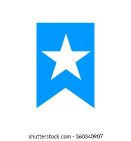 Flat  Icon Vector Web Bookmark Ribbon Icon
