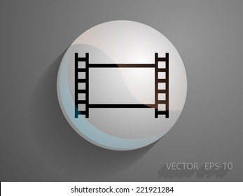 Flat icon of video