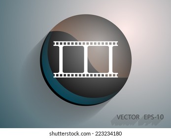 Icono plano del vídeo