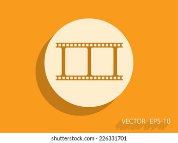 Flat icon of video
