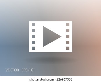 Flat icon of video