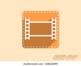 Flat icon of video