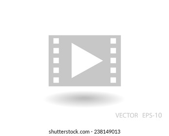 Flat icon of video