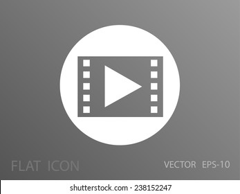 Flat icon of video