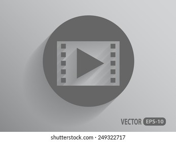 Flat icon of video