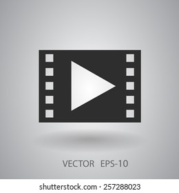 Flat icon of video