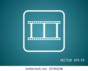 Flat icon of video