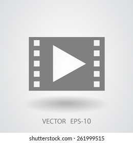 Flat icon of video