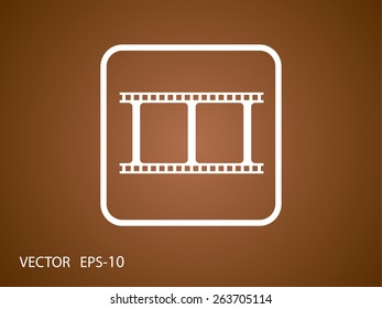 Flat icon of video