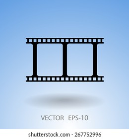 Flat icon of video