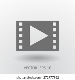 Flat icon of video