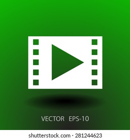 Icono plano del vídeo
