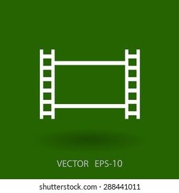 Flat icon of video