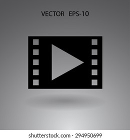 Flat icon of video