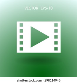 Flat icon of video