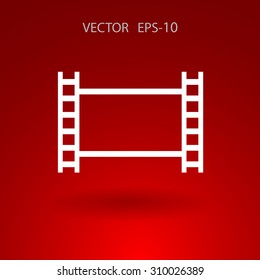 Flat icon of video