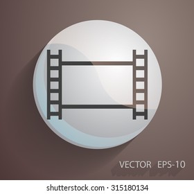 Flat icon of video