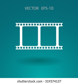 Flat icon of video