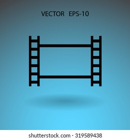 Flat icon of video