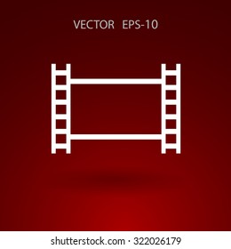 Flat icon of video