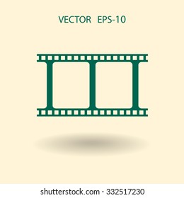 Flat icon of video