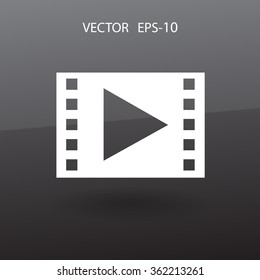Flat icon of video