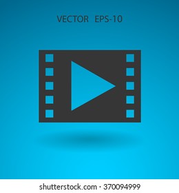 Flat icon of video