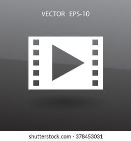 Flat icon of video