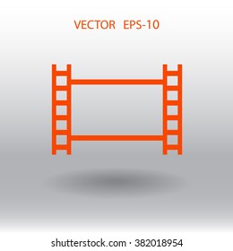 Flat icon of video