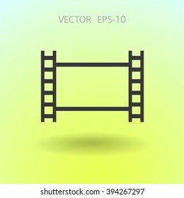 Icono plano del vídeo