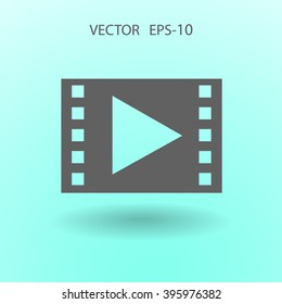 Flat icon of video