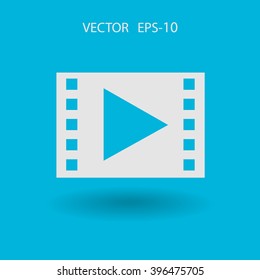Flat icon of video