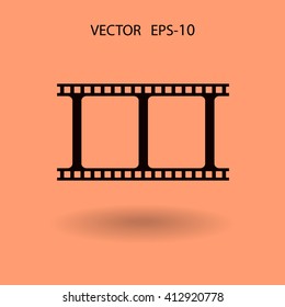 Flat icon of video
