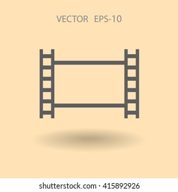 Flat icon of video