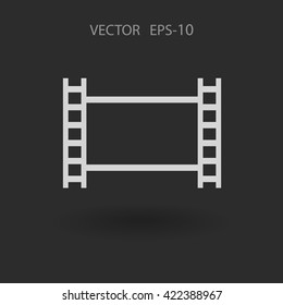 Flat icon of video