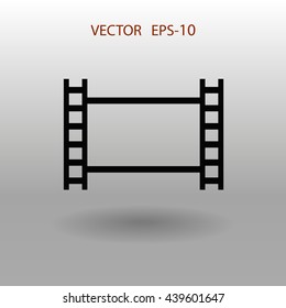 Flat icon of video