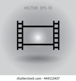 Flat icon of video