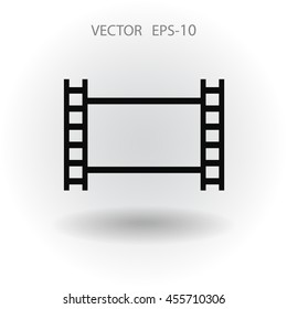 Flat icon of video