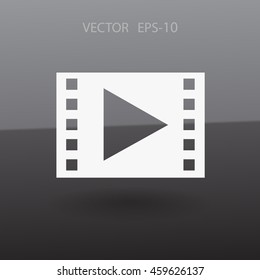 Flat icon of video