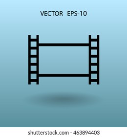 Flat icon of video