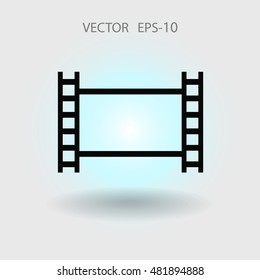 Flat icon of video