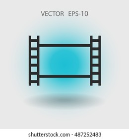Flat icon of video