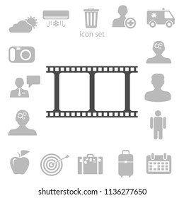 Icono plano del vídeo. ilustración vectorial